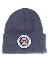 Load image into Gallery viewer, Black Round Paw Patch Beanie
